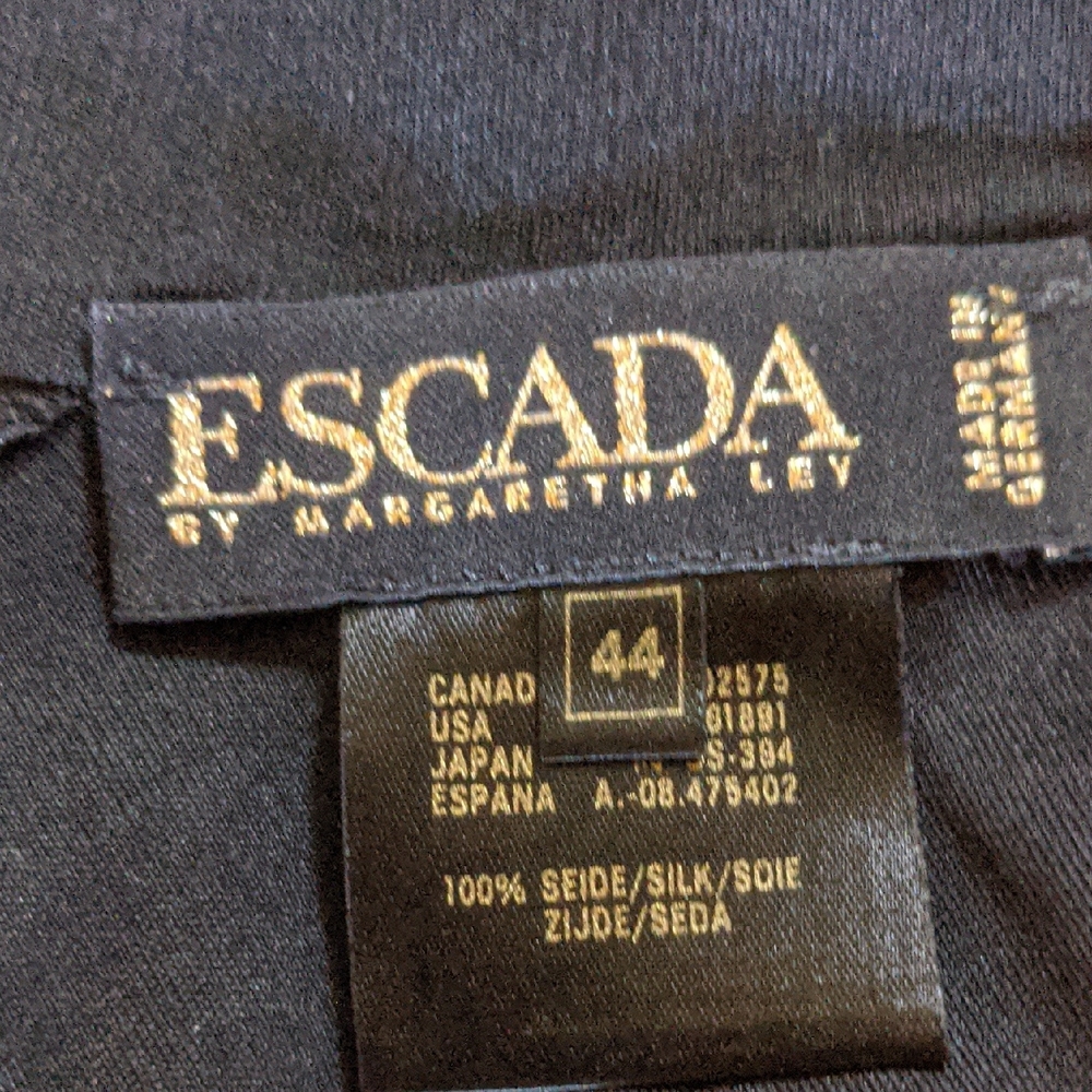 Escada Black Silk Blend Garment - Picture 9 of 10